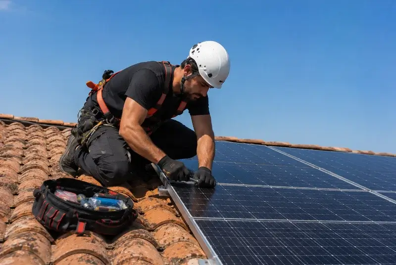 Maintenance et monitoring de panneaux solaires à Lamanon