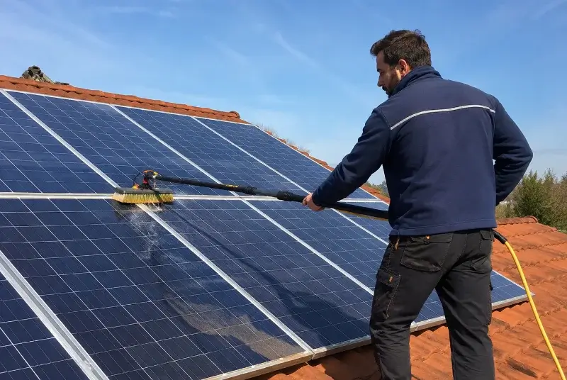 Nettoyage et entretien de panneaux solaires à Lamanon